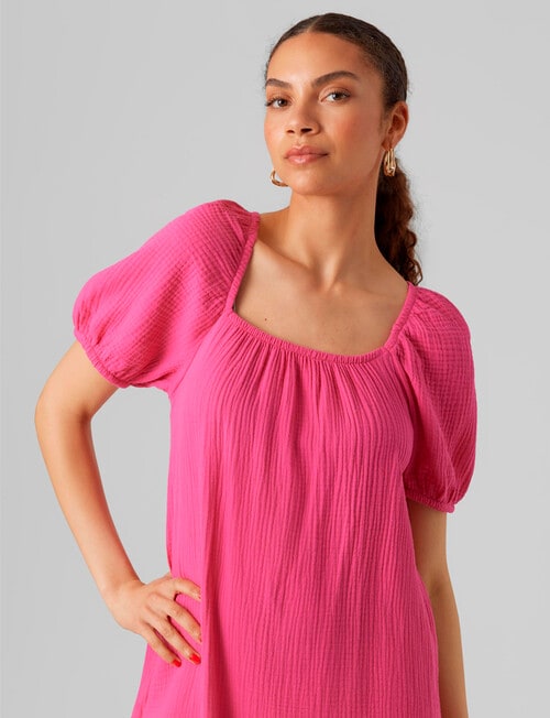 Vero Moda Natali Nia 2/4 Sleeve Dress, Pink Yarrow product photo View 03 L