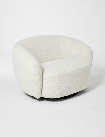 LUCA Callie Swivel Chair, Boucle Natural product photo