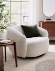 LUCA Furniture Callie Swivel Chair, Boucle Natural product photo View 02 S