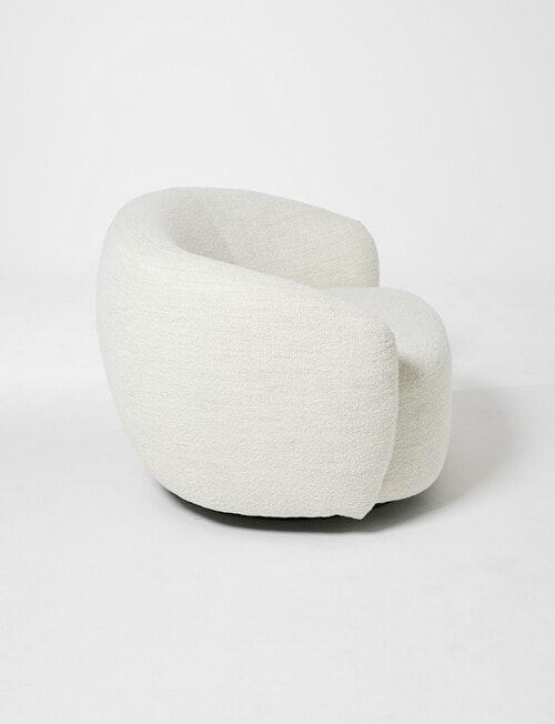 LUCA Furniture Callie Swivel Chair, Boucle Natural product photo View 04 L