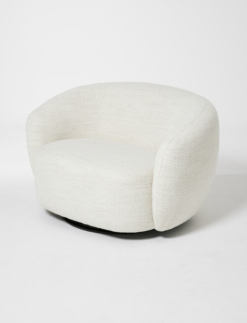 LUCA Furniture Callie Swivel Chair, Boucle Natural product photo View 06 L