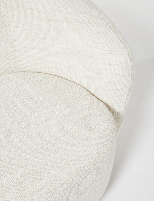 LUCA Furniture Callie Swivel Chair, Boucle Natural product photo View 07 L