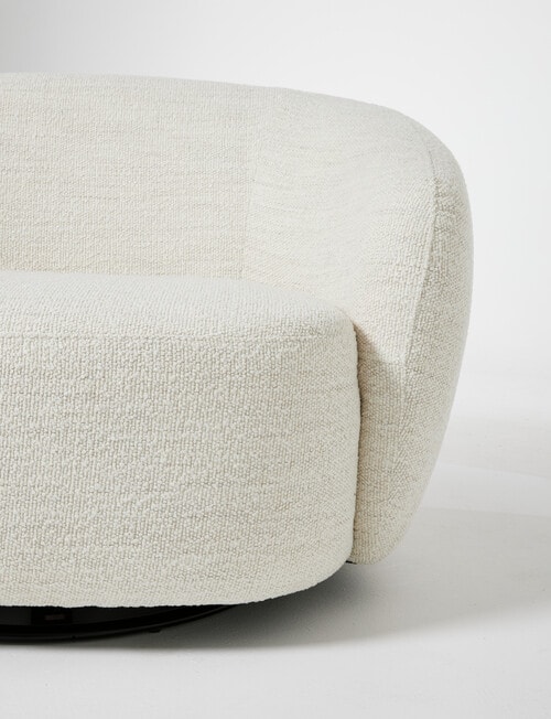 LUCA Furniture Callie Swivel Chair, Boucle Natural product photo View 08 L