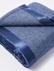 Kate Reed Etta Wool Blanket, Navy product photo View 03 S