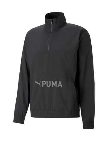 Puma Heritage Woven 1/4 Zip, Black product photo