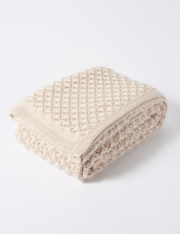 Domani Arietta Throw, Warm White product photo