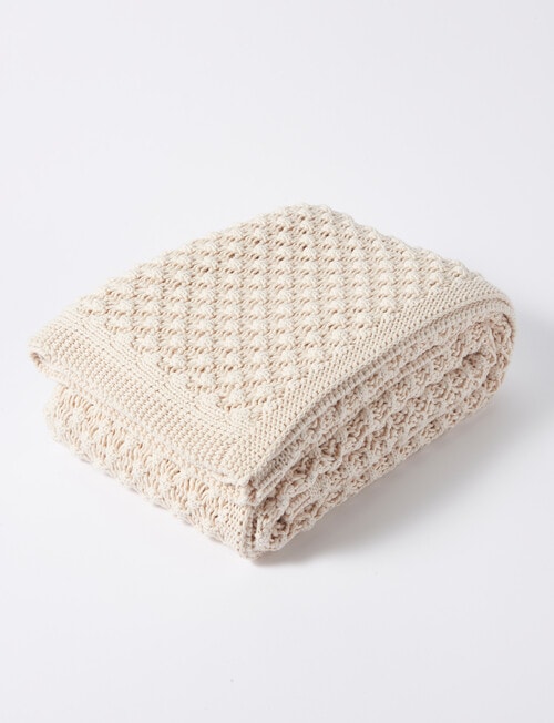 Domani Arietta Throw, Warm White product photo