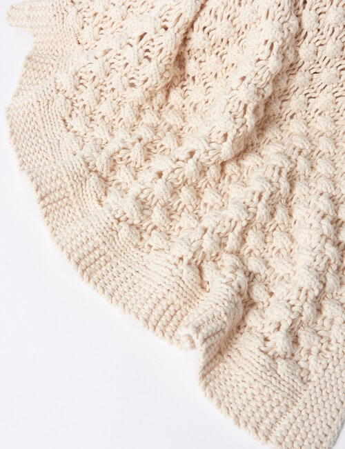 Domani Arietta Throw, Warm White product photo View 02 L