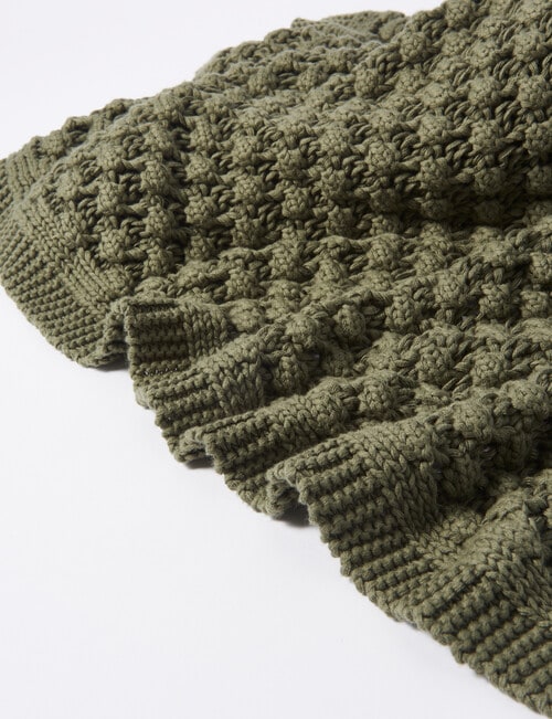 Domani Arietta Throw, Olive product photo View 02 L