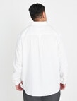 Chisel King Size Linen Shirt, White product photo View 02 S