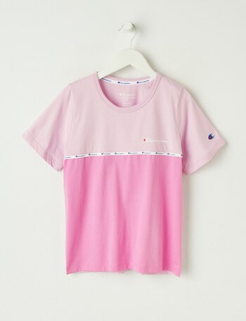 Champion Colourblock Short Sleeve Tee, Pink product photo