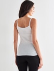 Lyric Thermals Harmony Cotton Pointelle Cami, White product photo View 02 S