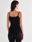 Lyric Thermals Harmony Cotton Pointelle Cami, Black product photo View 02 S