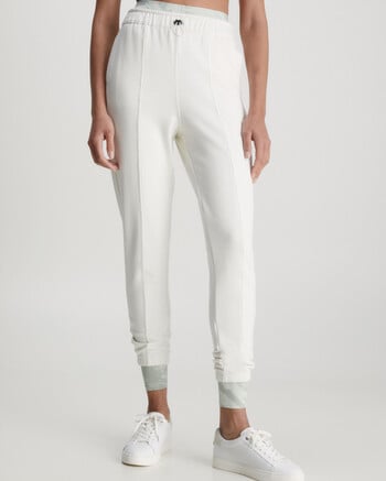 Calvin Klein Knit Jogger Pant, White Suede product photo