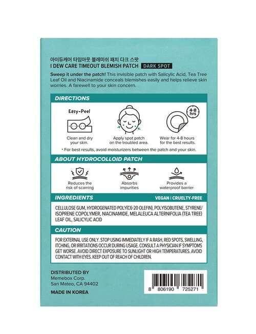 I DEW CARE Timeout Blemish Patch Dark Spot, 32-Pieces product photo View 02 L