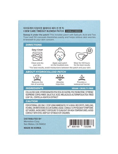I DEW CARE Timeout Blemish Patch Chin & Cheeks, 9-Pieces product photo View 02 L