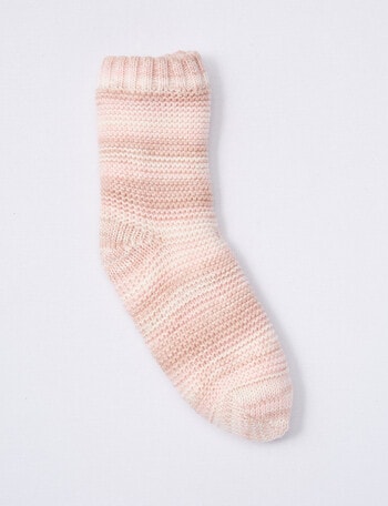 Simon De Winter Ombre Stripe Home Socks, Dusty Rose product photo