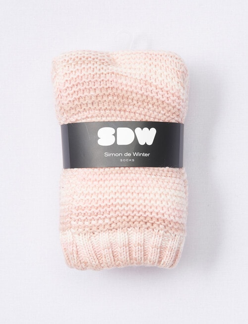 Simon De Winter Ombre Stripe Home Socks, Dusty Rose product photo View 02 L