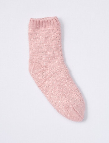 Simon De Winter Honeycomb Home Socks, Marshmallow product photo