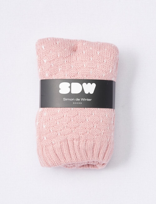 Simon De Winter Honeycomb Home Socks, Marshmallow product photo View 02 L