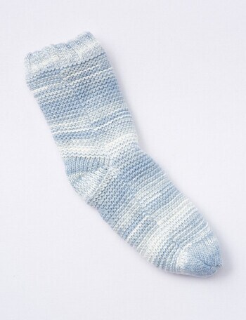 Simon De Winter Ombre Stripe Home Socks, Light Dusk Blue product photo