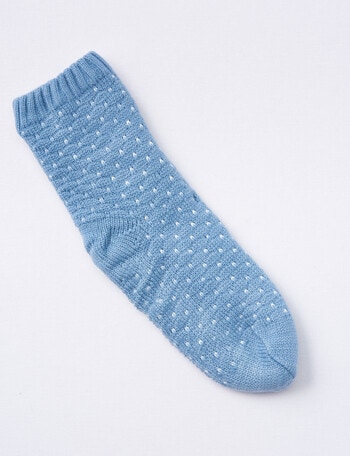 Simon De Winter Honeycomb Home Socks, Light Dusk Blue product photo