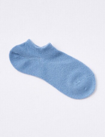 Simon De Winter Plain Wool Liner Socks, Light Dusk Blue product photo