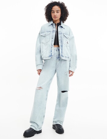 Calvin Klein High Rise Relaxed Jean, Chalky Blue product photo