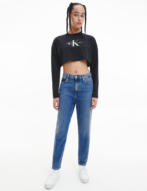 Calvin Klein Mom Jean, Dark Blue product photo View 03 L