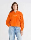 Calvin Klein Rib Insert Interlock Hoodie, Orange product photo