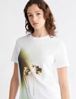 Calvin Klein Floral Photoprint Tee, White product photo