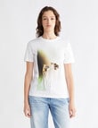 Calvin Klein Floral Photoprint Tee, White product photo View 03 S