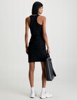 Calvin Klein Archival Monologo Rib Tank Dress, Black product photo View 02 S
