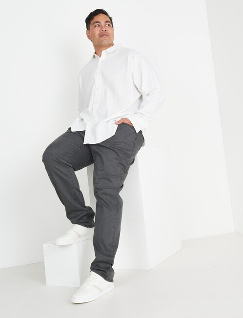 Gasoline King Size 5-Pocket Slim Fit Chino Pant, Ash product photo View 03 L