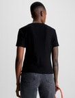 Calvin Klein Rib Short Sleeve Tee, Black product photo View 02 S