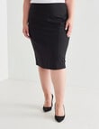 Studio Curve Collection Ponte Pencil Skirt, Black product photo