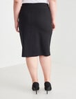 Studio Curve Collection Ponte Pencil Skirt, Black product photo View 02 S