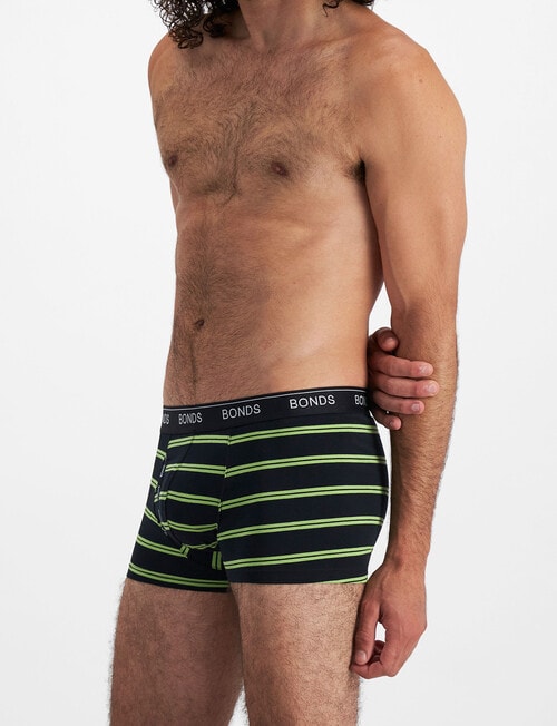 Bonds Guyfront Stripe Trunk, Black & Wild Willow product photo View 02 L