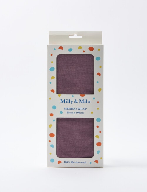 Milly & Milo Merino Wrap, Purple Wine product photo View 02 L