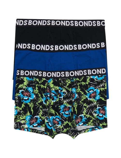 Bonds Everyday Print Trunk, 3-Pack, Black & Blue product photo View 02 L