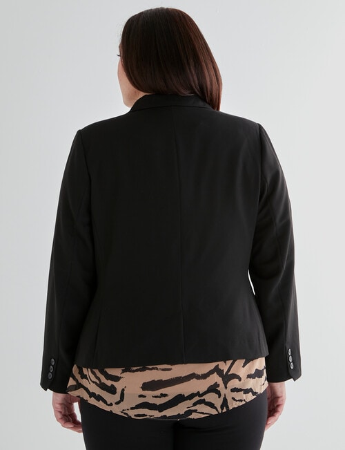Studio Curve Collection 2-Way Stretch Jacket, Black product photo View 02 L