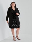 Studio Curve Collection Longline Ponte Trench Coat, Black product photo View 05 S