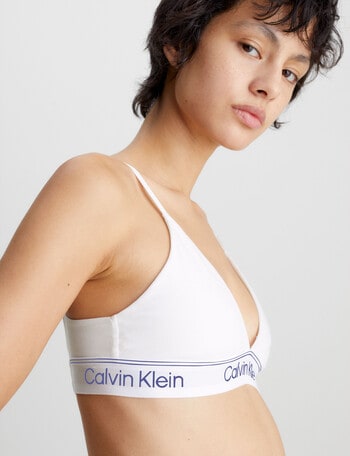 Calvin Klein Athletic Light Lined Triangle Bra, White product photo