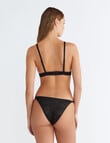 Calvin Klein Sheer Marq Lace Triangle Bra, Black product photo View 02 S
