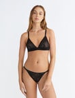 Calvin Klein Sheer Marq Lace Triangle Bra, Black product photo View 03 S