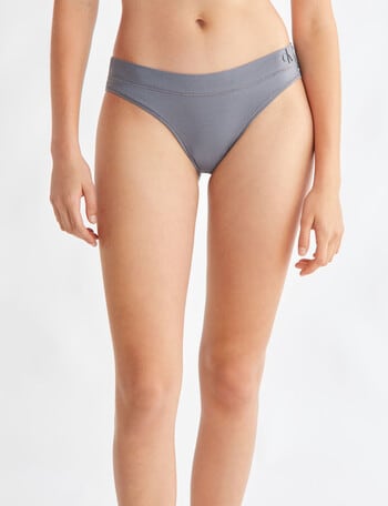Calvin Klein Flex Fit High-Leg Tanga Brief, Asphalt Grey product photo