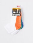 Bonds Logo Low Cut, 3 Pack, White product photo View 02 S