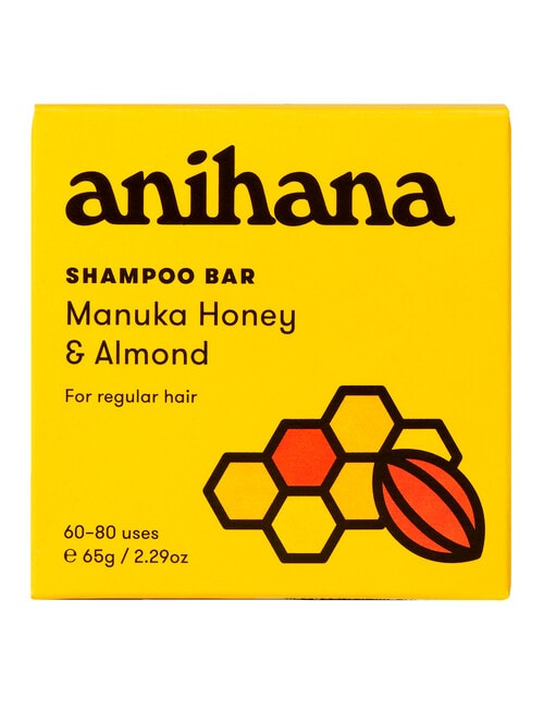 anihana Shampoo Bar, Manuka Honey & Almond, 65g product photo View 03 L