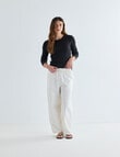 Mineral Hazel Rib Crew Long Sleeve, Black product photo View 05 S
