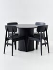 LUCA Furniture Porto Dining Table 1.2m, Black product photo View 07 S